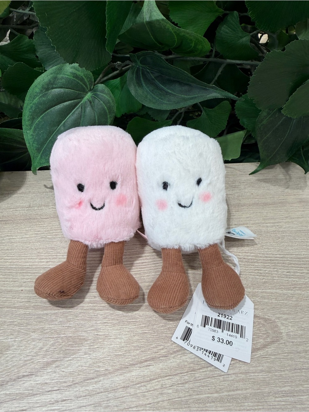 Jellycat Pink & White Plush Popsicle Pair